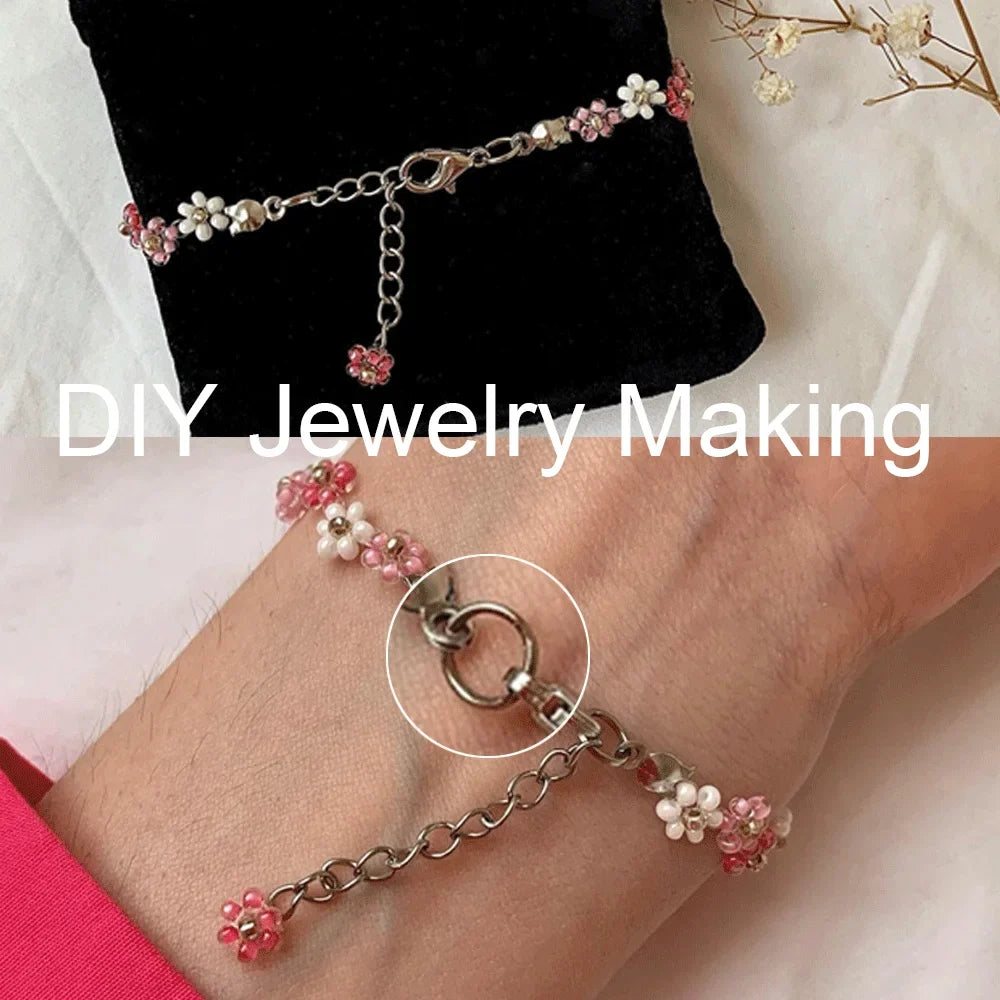 100-200pcs Stainless Steel Open Jump Rings Split Rings Connectors For DIY Jewelry Making Supplies Accessories Wholesale