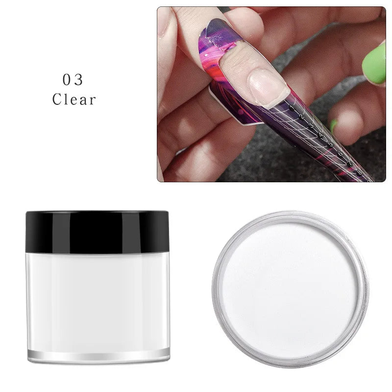 3 Colors 1 Pc Acrylic Powder for Nails Art Polymer Tips Builder Pink Clear White Nails Professional Acrylic Nail Powders LIQUID