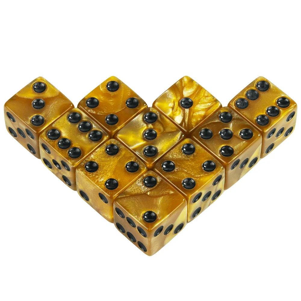 6-Sided Game Dice 16mm Marble Acrylic D6 Dice Set for DND, RPG,Table Board Game or Teaching Math