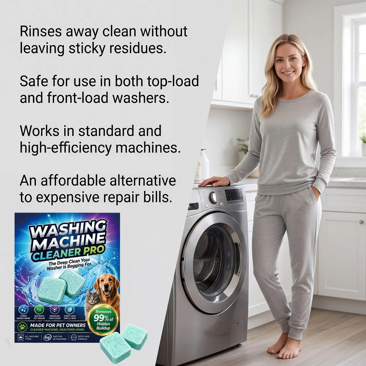 Dissolve Pet Hair Tables For Washing Machine Reduce Cat Hair Pet Clothing Household Safe Dog Cat Hair Dissolving Cleaner Tables