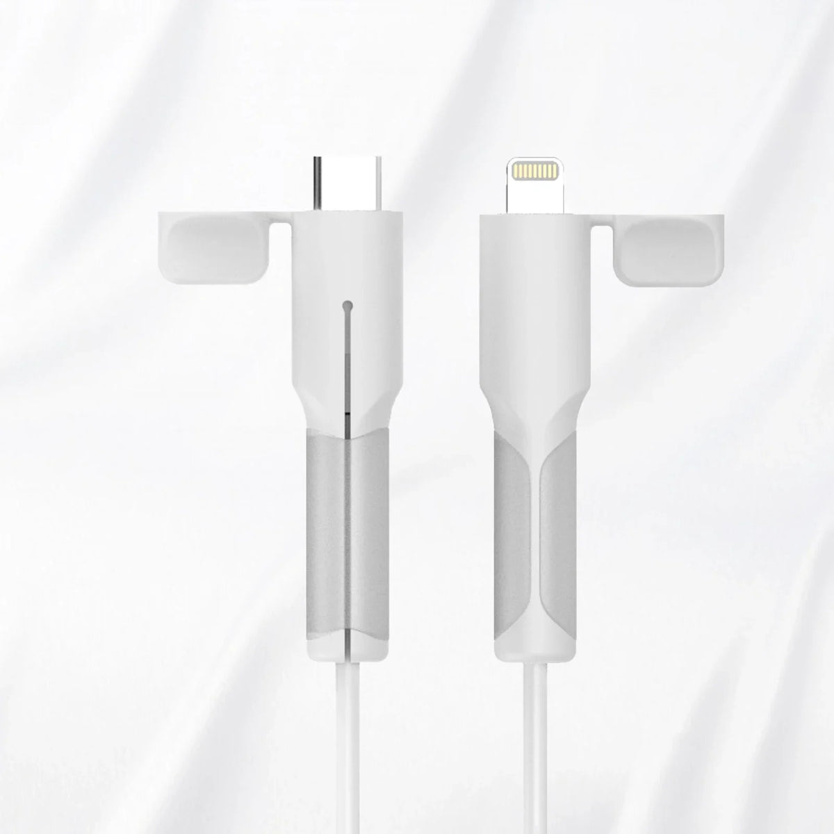 Charger Cable Protector, Type-C to Type-C/iPhone/USB A Silicone Charger Cord Protector, 2-in- Cord Protector with Cable Winder