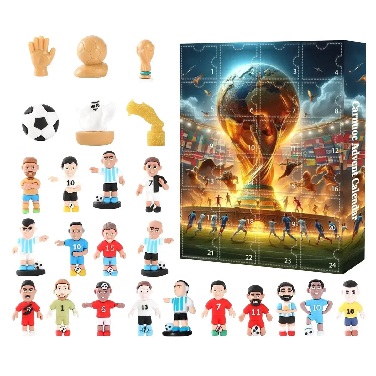 1/2/3PCS Soccer Advent Calendar 2024 Sports Christmas Advent Calendar Xmas Countdown Calendar Surprise Gifts for Soccer Fans