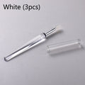 3Pcs Silicone Nail Brush Set with Cover, Manicure Silicone Applicator for Applying Nail Chrome Powder & Pigment