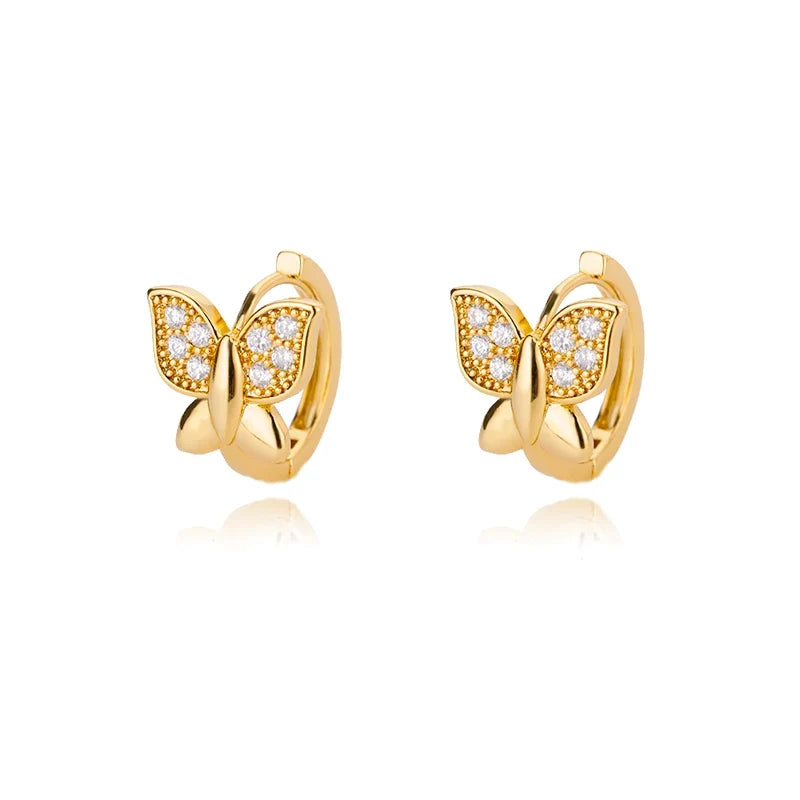 Butterfly Earrings For Women Girls Modern Gold Color Stainless Steel Earrings 2026 Trend New in Wedding Aesthetic Jewelry Femme