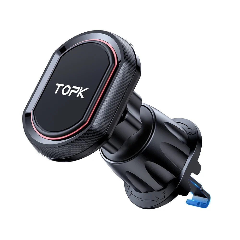 TOPK Magnetic Car Phone Holder 360 Rotation Air Vent Car Phone Mount Upgrade Hook Clip Phone Car Stand for Cellphones