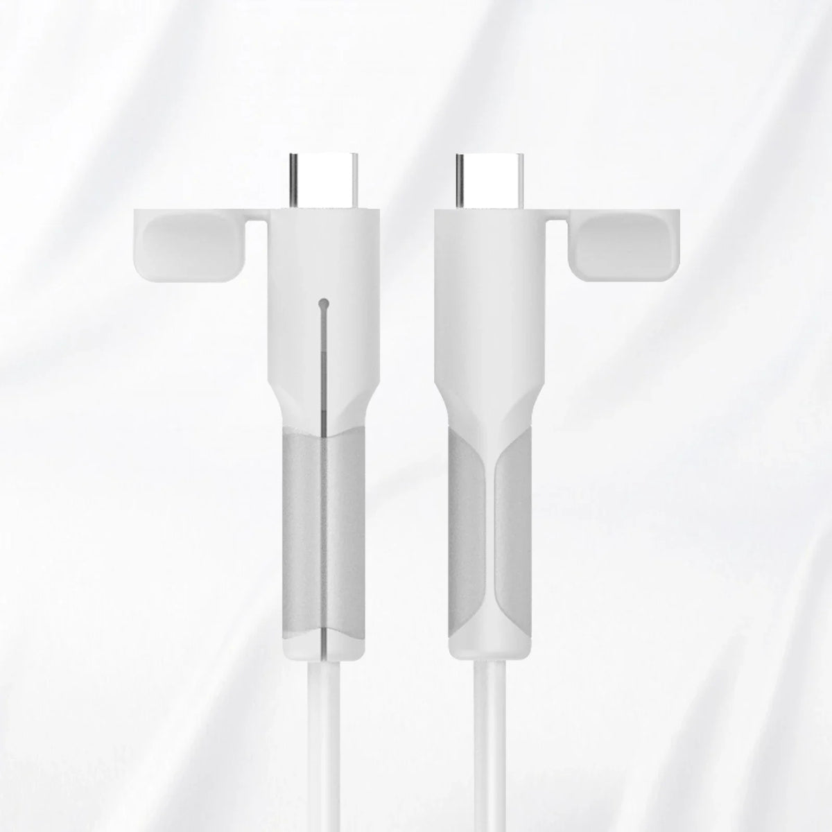 Charger Cable Protector, Type-C to Type-C/iPhone/USB A Silicone Charger Cord Protector, 2-in- Cord Protector with Cable Winder