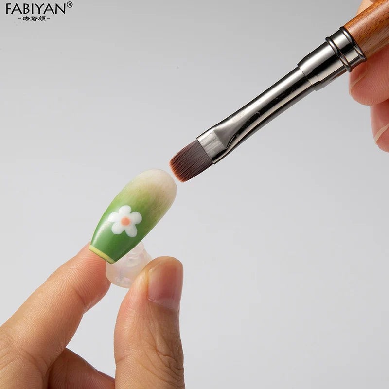Sandalwood Nail Art Glue Phototherapy Pen UV Gel Brush Painting Drawing Flowers Nail Brushes Manicure Tools For Nail Salon