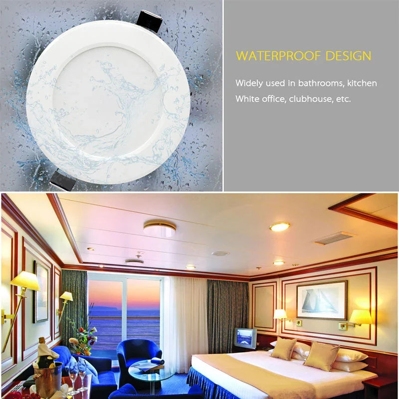 DC12V LED Spot Downlights Waterproof IP65 Lamp Ceiling Recessed 5W 7W 9W Safety Voltage for Bathroom White Color Spotlight