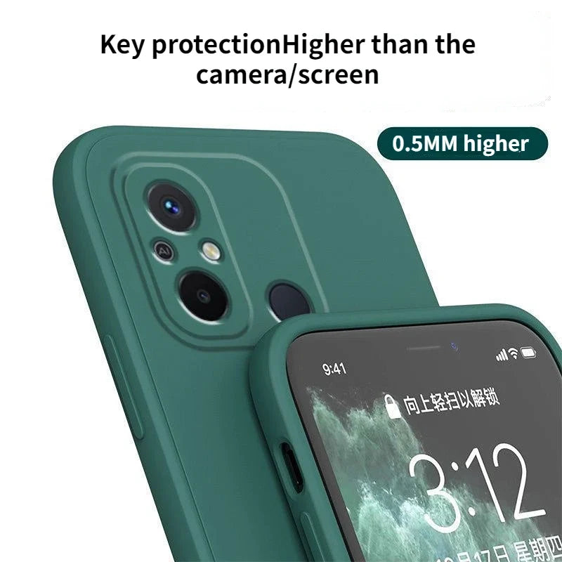Suitable for Redmi 12C Mobile Phone Case New for Xiaomi Redmi 12C Anti-Fall for 22120RN86C Silicone Solid Color