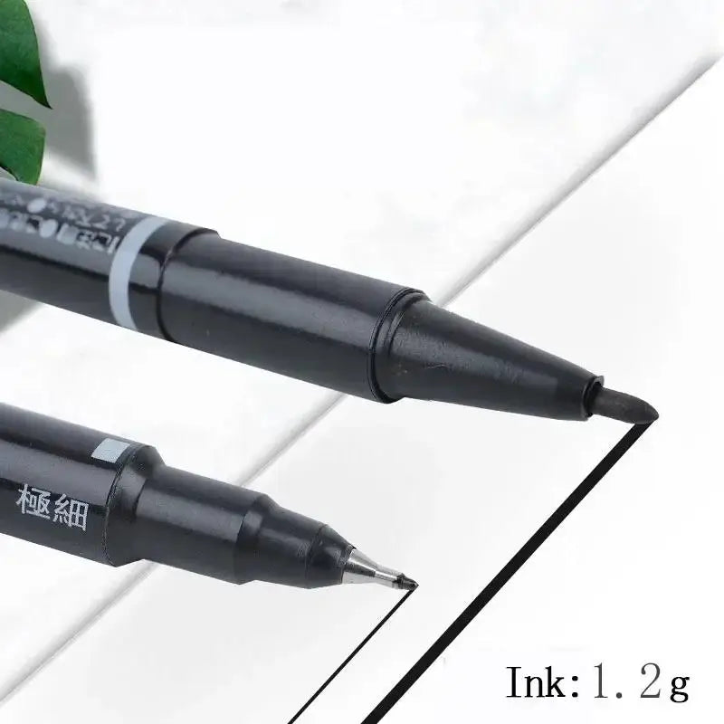 5/10 Pcs Twin Tip Permanent Marker Black/Blue/Red Oil Pen Fine Nid Ink Stationery School & Office Supplies