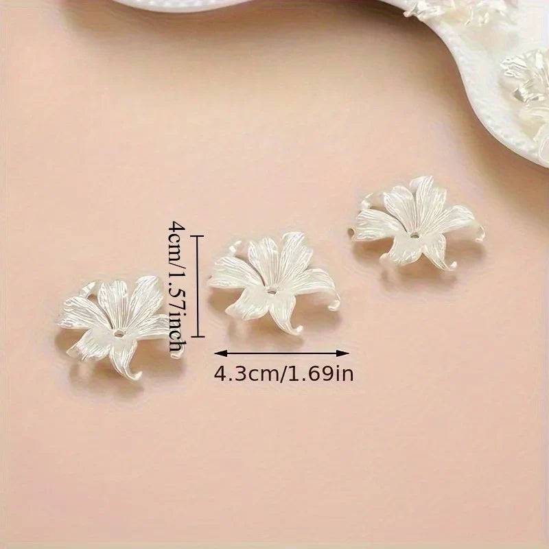Iris Flower Plastic Beads for DIY Jewelry Making - Ideal for Handcrafted Necklaces, Earrings & Keychains,Jewelry Making Supplies