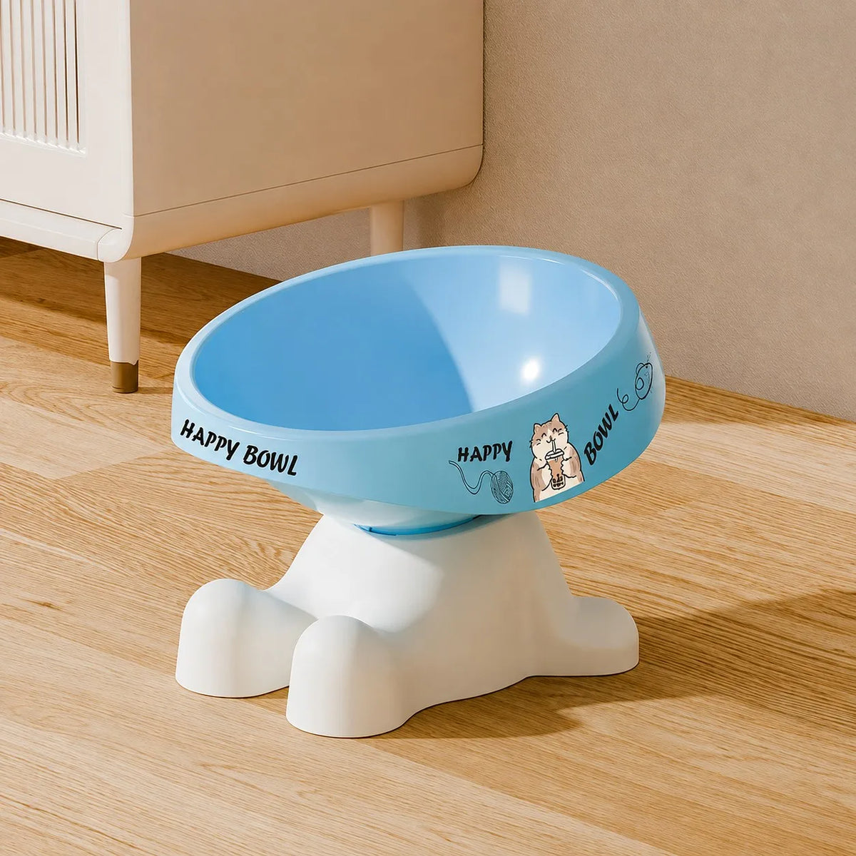 Cute Elevated Pet Feeding Bowl,Elevated Neck Protection Anti-Slip Pet Bowl, Suitable for Medium And Small Dogs Cat Drinking