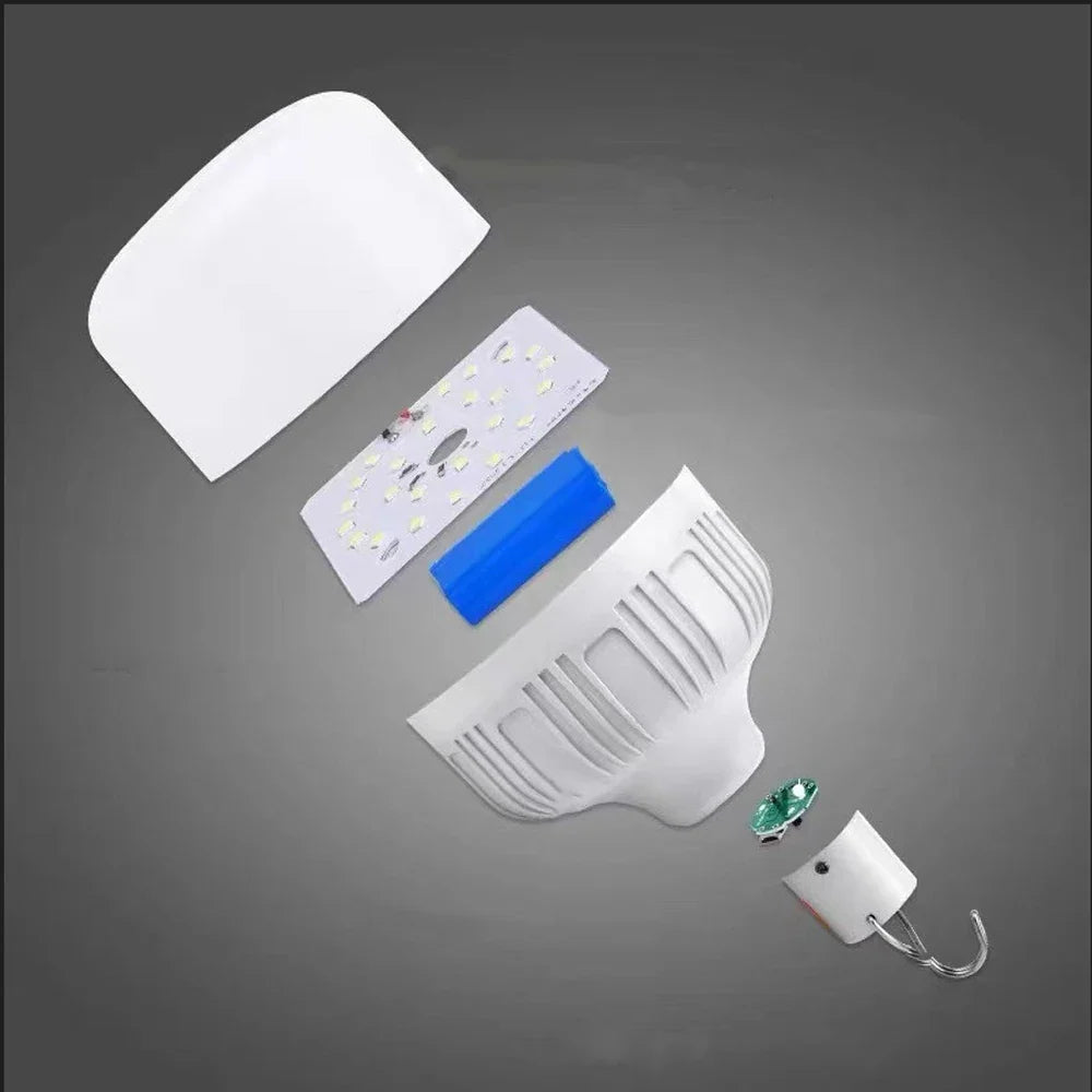 Portable Outdoor BBQ Camping Lights USB Rechargeable Lamp LED Emergency Bulb Hook High Power Tents Lantern Night Lights Bulb