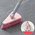 A Long Handled Hard Bristled Triangular Floor Brush, Bathroom Tile Gap Cleaning Brush