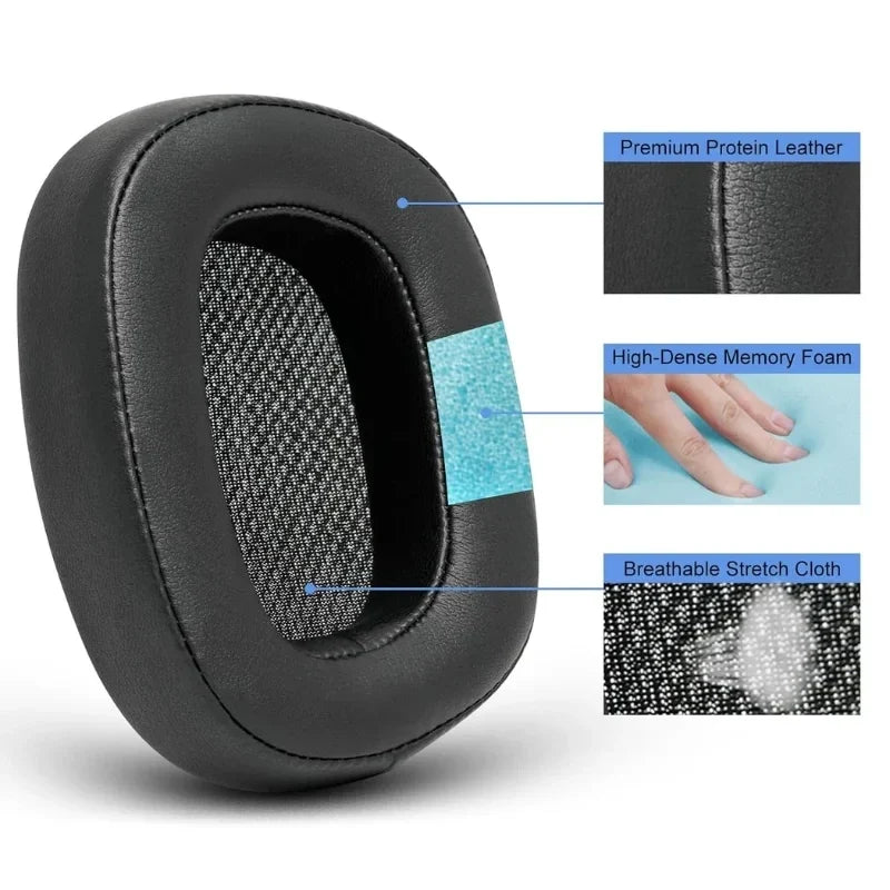 for Logitech G533 G633 G935, GVOEARS Ear Pads G231, G433, G533, G633, G635, G933, G935 Headphone Advanced Mesh Fabric Earmuffs
