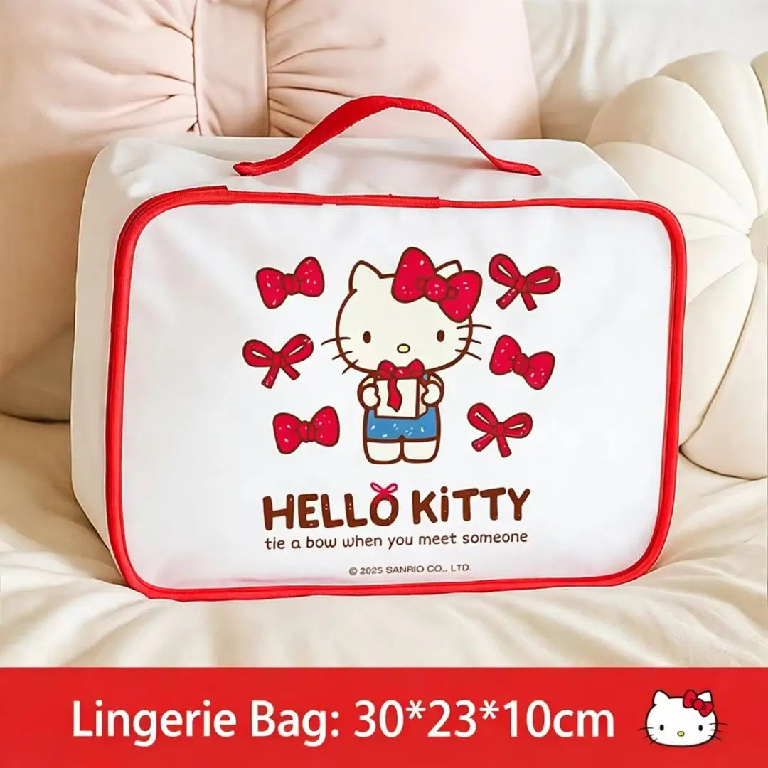 Hello Kitty Travel Storage Bag Luggage Compression Combination Classification Multi functional Travel Dustproof Storage Bag