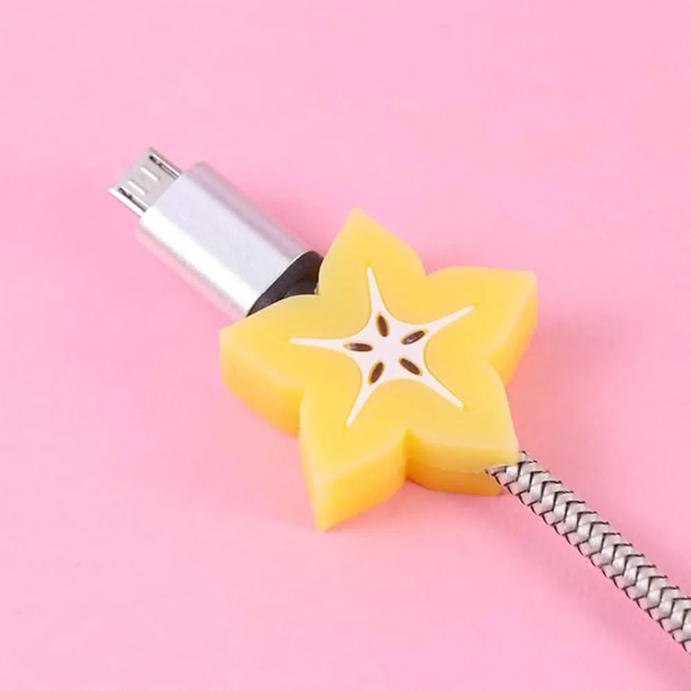 1pcs Fruit Shape Cable Protector Protective Sleeve Cute Anti-breakage Data Line Mobile Phone Charging Cable Protector For iphone