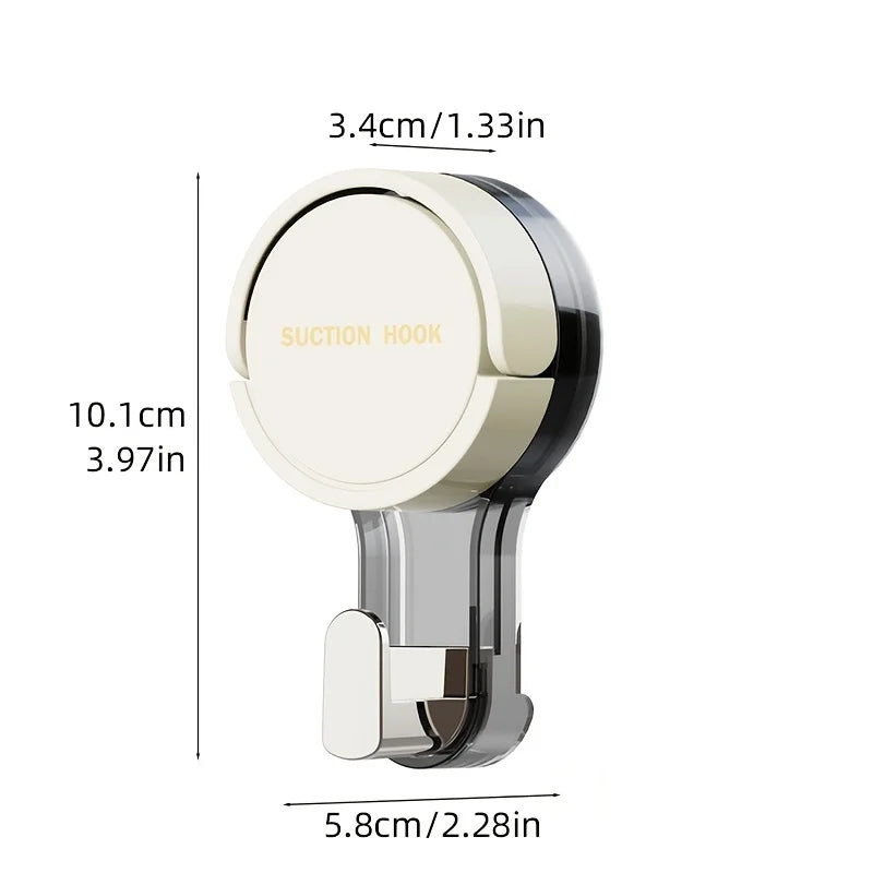 1/2pcs Contemporary Suction Cup Hooks Wall Mount No-Drill Vacuum Sealed Hooks for Towels Kitchen Bathroom and Home Organization