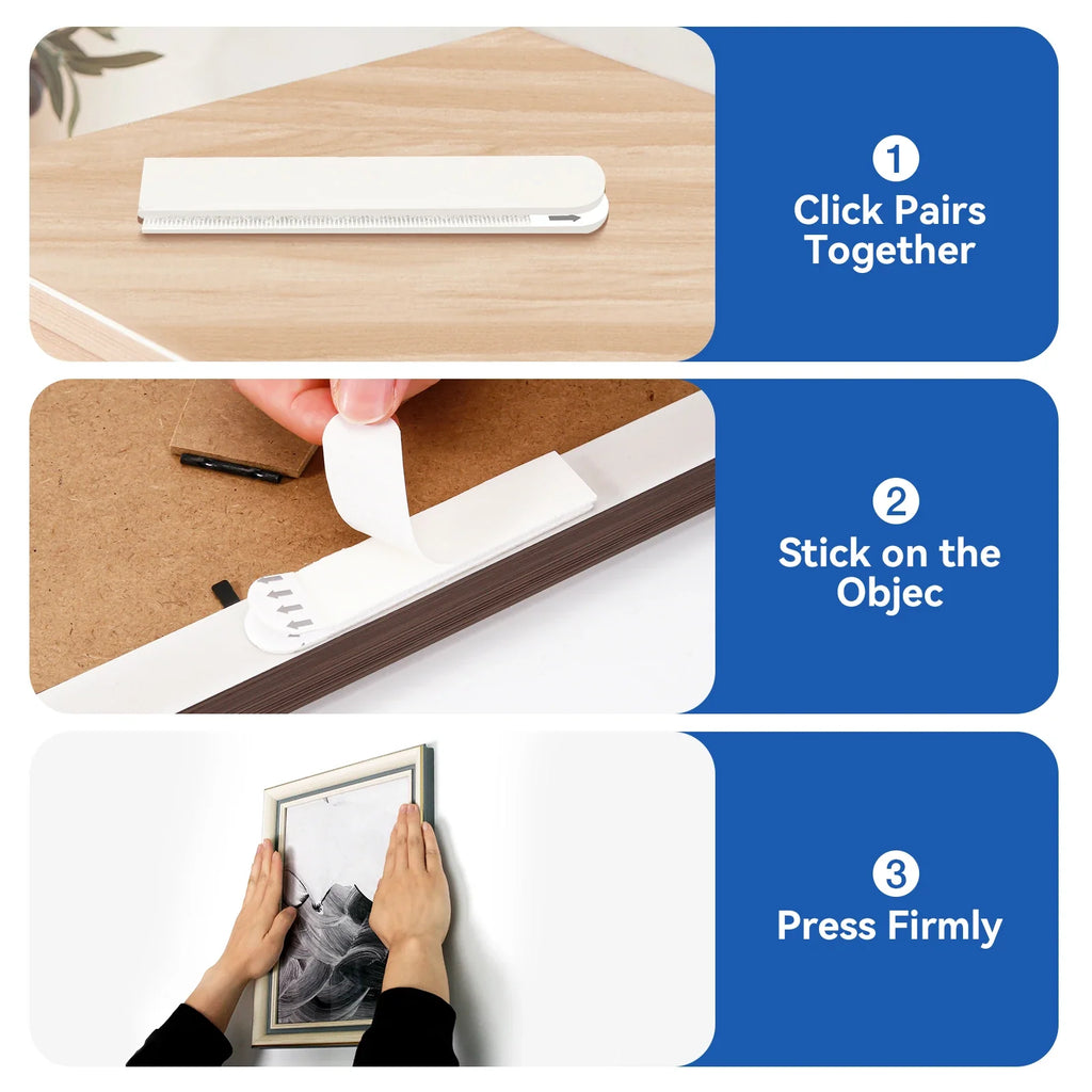 Heavy Duty Picture Hanging Strips Large Adhesive Wall Hooks No Nail Damage Free Easy Removal for Frames Posters and  Wall Decor
