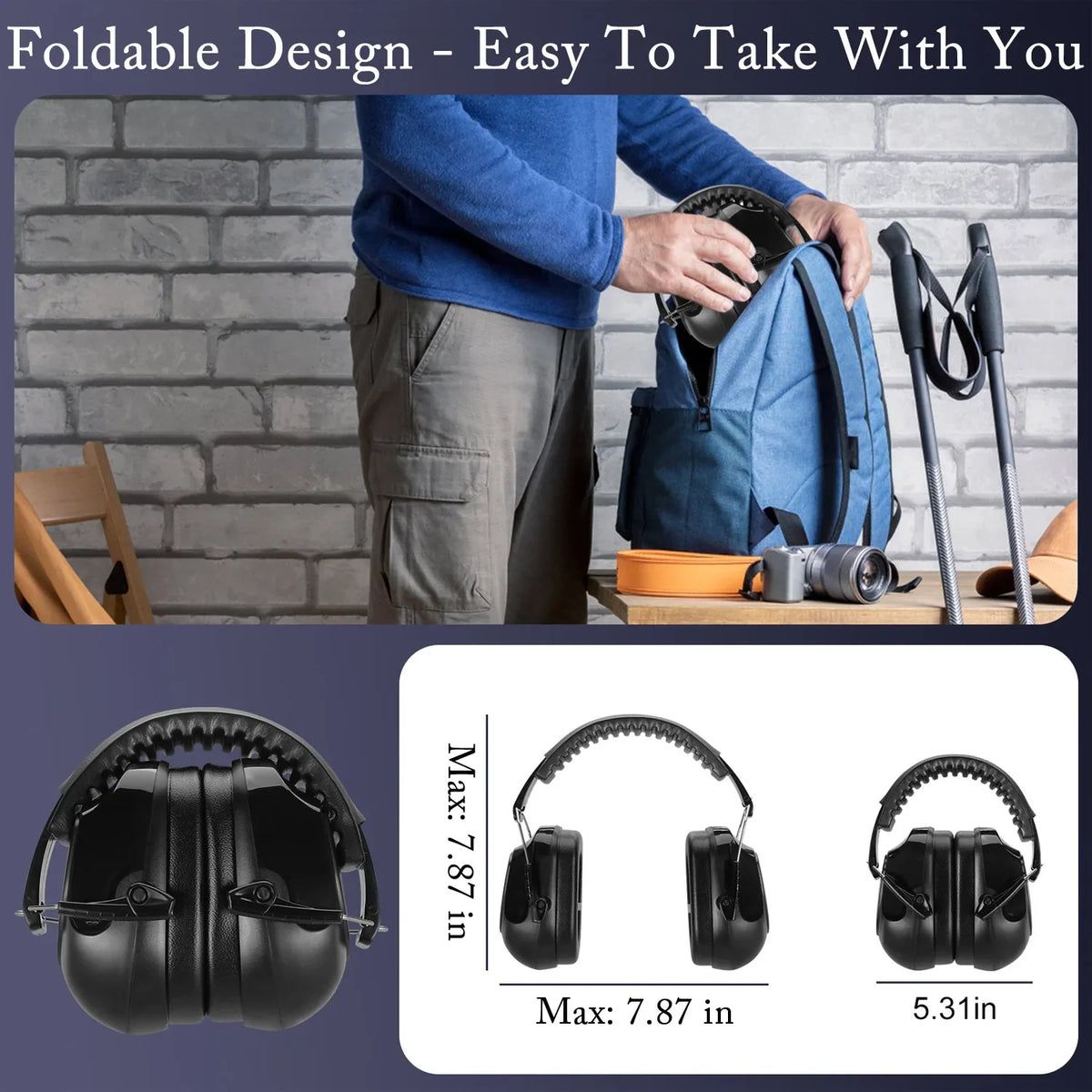 Color Adjustable Anti-Noise Head Earmuffs SNR-34dB Ear Protector Ear Muff  For Work Study Shooting Woodwork Hearing Protection