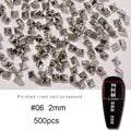 500pcs/bag 3D Silver Punk Pointed Rivet Nail Charms 1.5/2mm Metallic Rivets Studs Nail Art Decorations DIY Manicure Ornaments *1