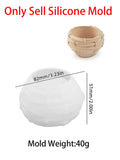 Creative Bamboo Basket Candle Bowl Silicone Mold DIY Bird Nest Flowerpot Concrete Cement Mold Jewelry Storage Tray Craft Casting