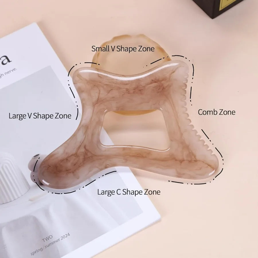 Large Resin Gua Sha Tool, Body Lymphatic Massage for Muscle Recovery & Circulation, Cellulite Massager for Legs Back