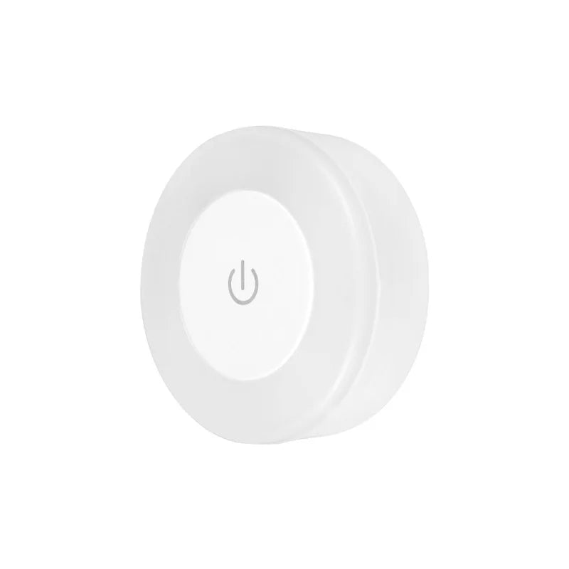HOMEFISH LED Touch Sensor Night Light USB Rechargeable Magnetic Round Wall Lamp Portable for Bedroom Aisle Lighting