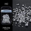 White Pearls Nail Beads DIY Manicure 3D Nail Art Decoration Rhinestone Half Round Mixed Size Beige Flatback Nail Material Supply