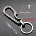 Titantium Carabiner Keychain Carabiner Hook Key Ring Key Holder with Bottle Opener for Camping Hiking Fishing Travel Outdoor