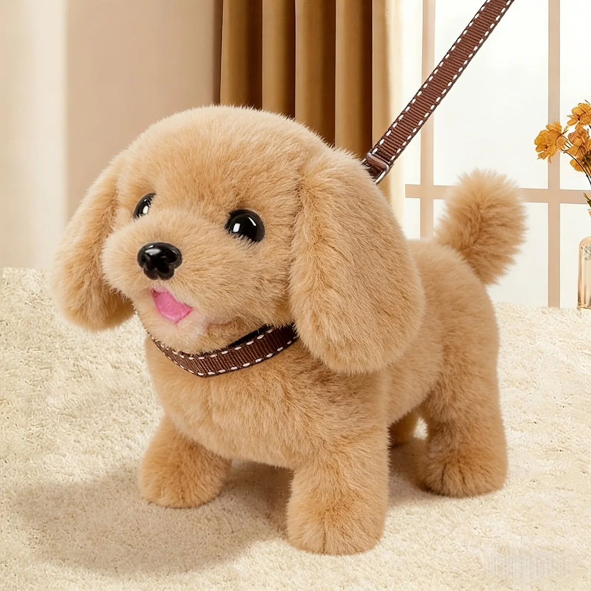 2026 Model Interactive Realistic Golden Retriever Toy Dog,Realistic Walking Barking & Tail Wagging, Electric Puppy with Sounds