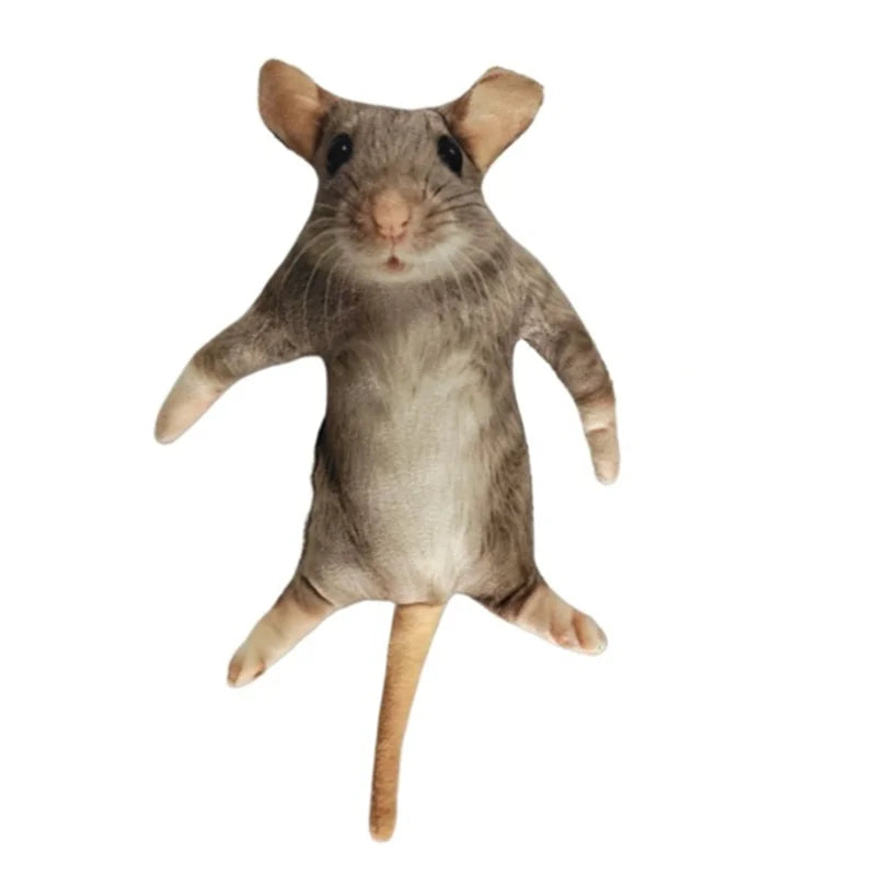 New Model of Simulated Rat and Rat Cat and Dog Entertainment Spoof Plush Doll with Skeleton Concave Shape Pet Toy