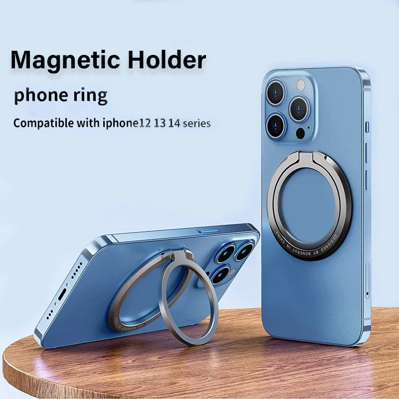For MagSafe Magnetic Foldable Finger Ring Holder Stand Grip Mount for iPhone Android Smartphones