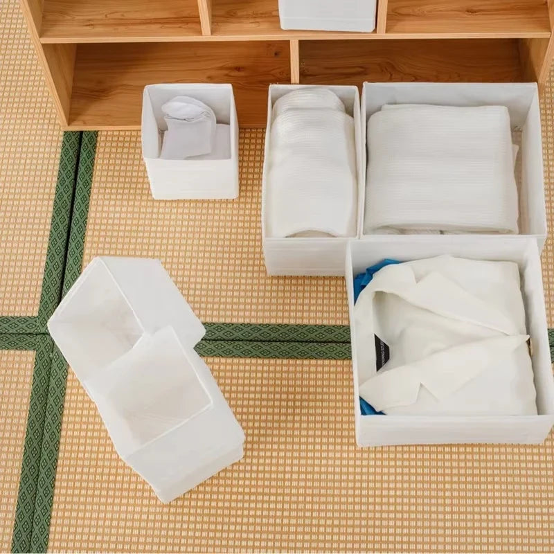 Oxford Drawer Organizer Underwear Bra Storage Box Foldable Wardrobe Storage Containers Separator Clothes Organizing Boxes