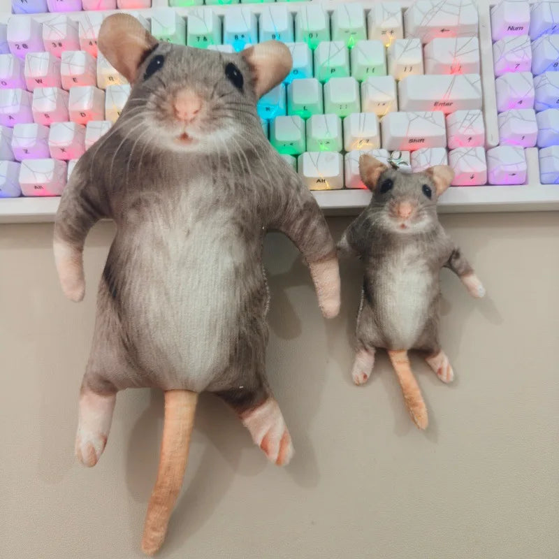 New Model of Simulated Rat and Rat Cat and Dog Entertainment Spoof Plush Doll with Skeleton Concave Shape Pet Toy
