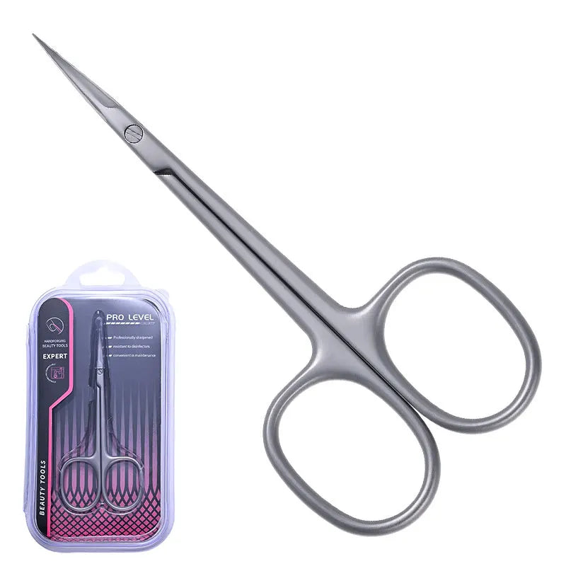 Stainless Steel Curved Tip Cuticle Scissors Dead Skin Remover Nail Art Cuticule Cutter Profession Manicure Tools Eyebrow Tools