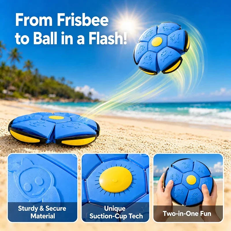 New Orange Flying Saucer Ball Magic Deformation Foot Pressure Decompression Vent Outdoor Sports Parent-Child Active  Kids Fun