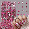 12Grids Box Sweet Dessert Nail Art Charms 3D Resin Donut Chocolate Lollipop Gems Kawaii Style for Music Festival Party DI