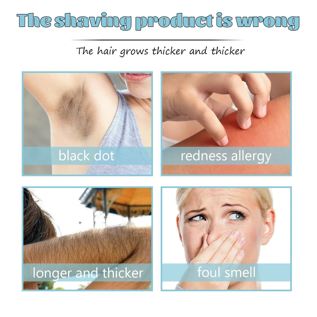 Permanent Hair Removal Spray Hair Growth Inhibitor Natural Painless Depilatory Cream Body Armpit Private Parts Hair Remover 20ml