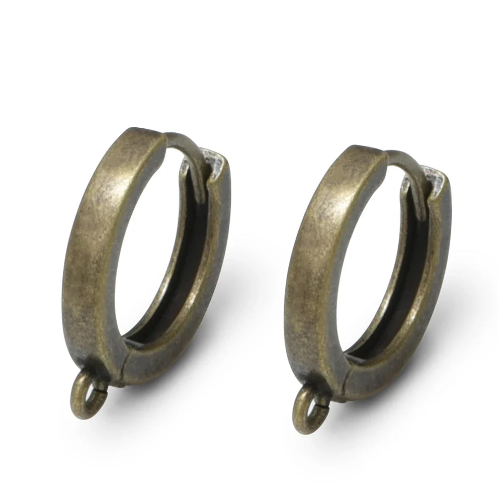 1 Pair NEW Cross Antique Bronze Brass Earring Clasps Hooks Accessories For DIY Woman Earring  Jewelry Making Supplies