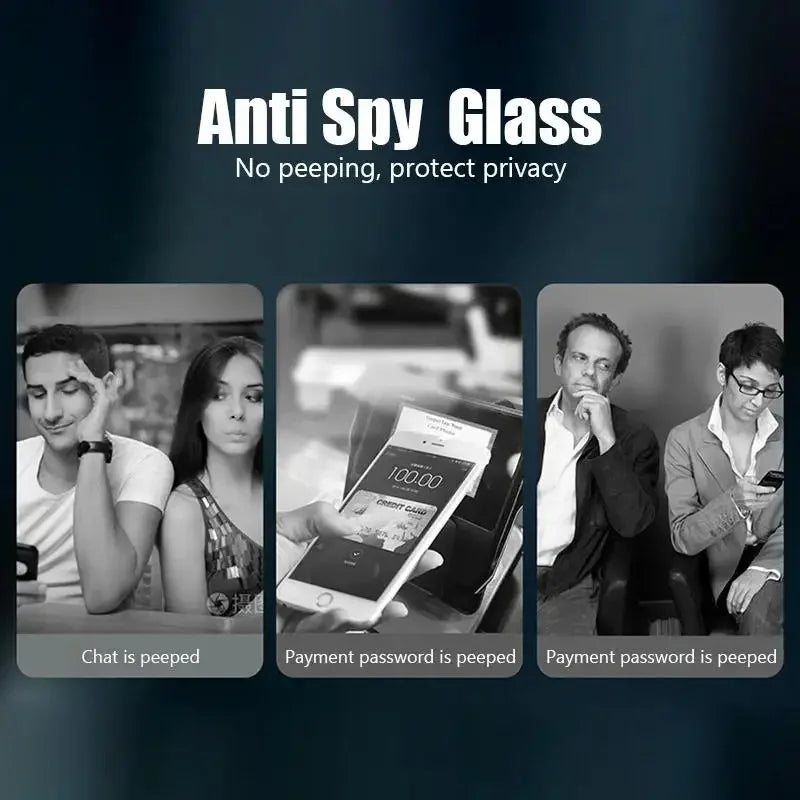 5Pcs Anti-spy Tempered For IPhone17 16 15 14 13 12 11ProMax Full Cover Privacy Screen Protector For IPhone17Air XS Max XR Glass