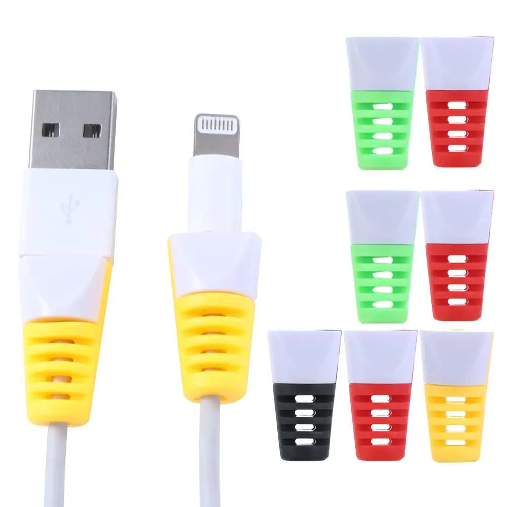 10Pcs Cable Protector Colorful Durable USB Charging Cable Protective Sleeve Cord Protector Data Line Accessories