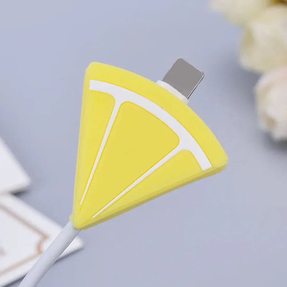 1pcs Fruit Shape Cable Protector Protective Sleeve Cute Anti-breakage Data Line Mobile Phone Charging Cable Protector For iphone