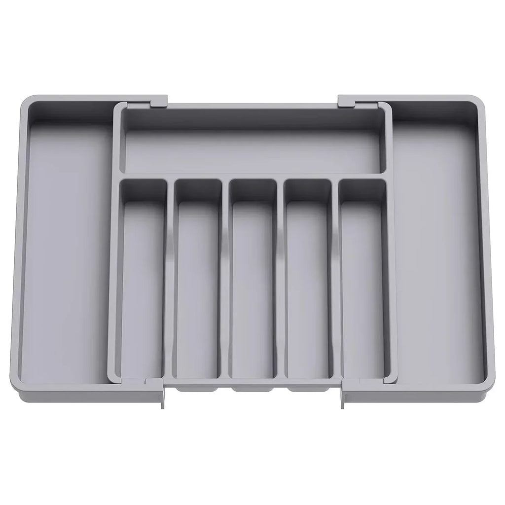2026 Upgradation Adjustable Flatware Tableware Organizer – Plastic Multifunctional Drawer Organizer for Kitchen Counter Utensils