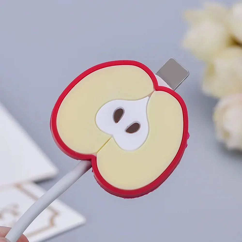 1pcs Fruit Shape Cable Protector Protective Sleeve Cute Anti-breakage Data Line Mobile Phone Charging Cable Protector For iphone