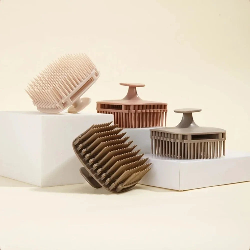 Square Shower Scalp Massager Brush Shampoo Hair Wash Comb Body Exfoliator Portable Salon Household Hairdressing Care Accessory
