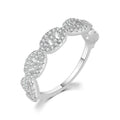 Hip Hop Link Ring for Women Gold Color Micro-inlaid Zircon Stacking Rings Female Jewelry Fashion Punk Accessories Wholesale R720