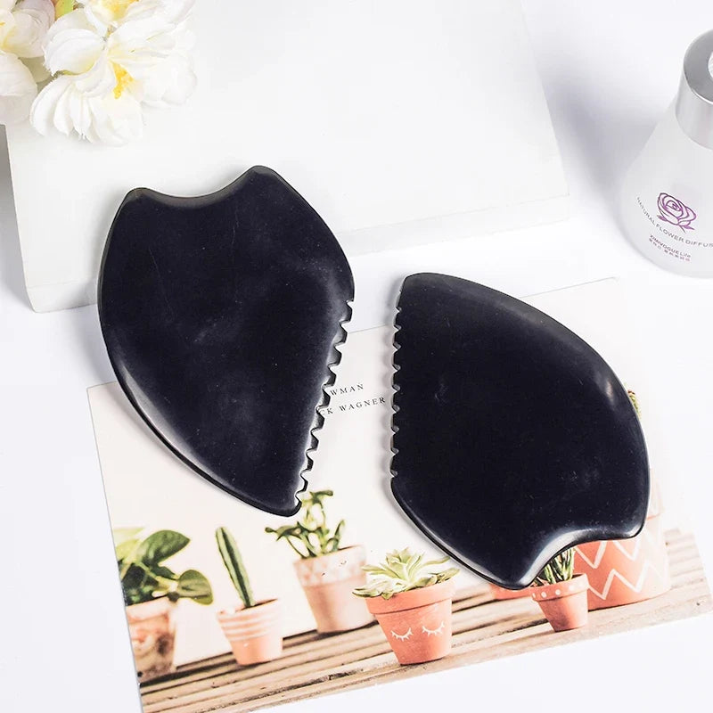 Natural Bian Stone Facial Gua Sha Scraper Tool For Neck Face Beauty SPA Massage Guasha Skin Care Fades Wrinkles Spots