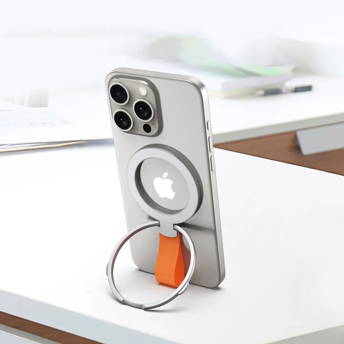 Cell Phone Ring Holder Stand Finger Grip Degree Rotation Kickstand Aluminium Alloy For Magsafe IPhone 16 15 14 13 12 Pro Max