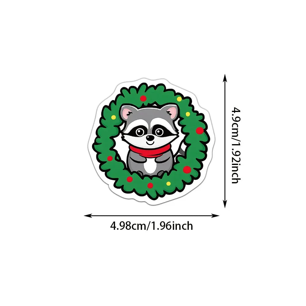 50PCS Cartoon Raccoon Stickers Cute Animal Account Material Phone Case Laptop Luggage Water Bottle Waterproof Stickers